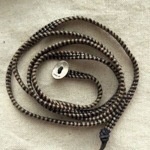 Chan Luu Rustic Leather Sterling Silver Wrap Bracelet
